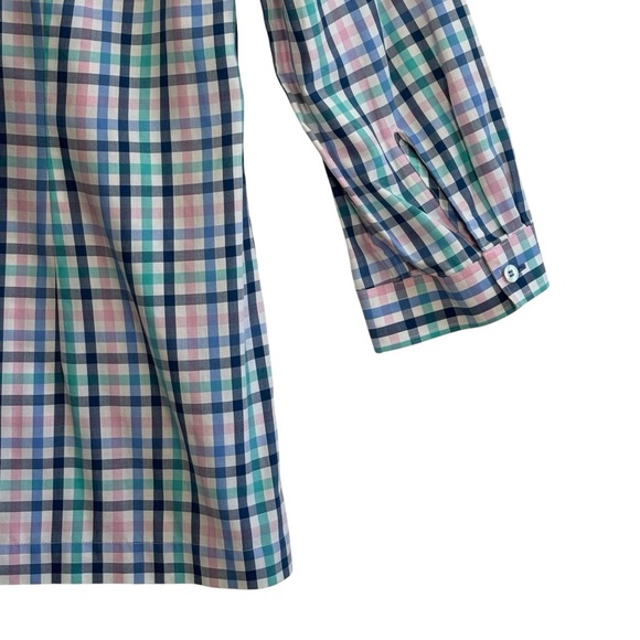 Talbots Blue and Pink Plaid Shirt. Size 4 - Picture 8 of 12